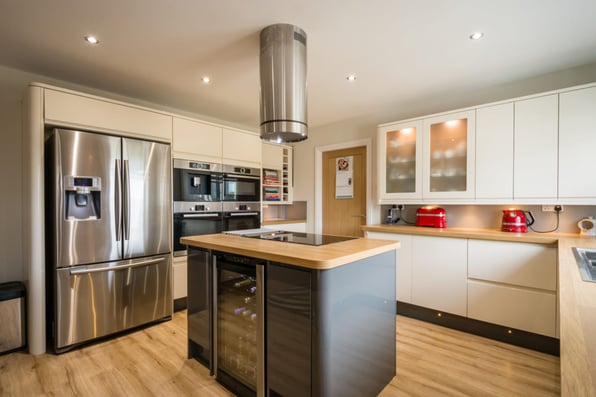 A kitchen with modern appliances