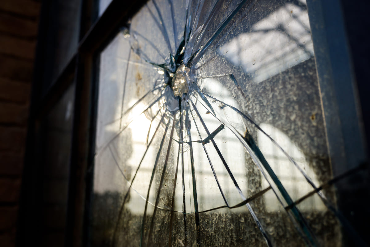 Broken window, Rhino Insurance covers tenant damage for property owners concept