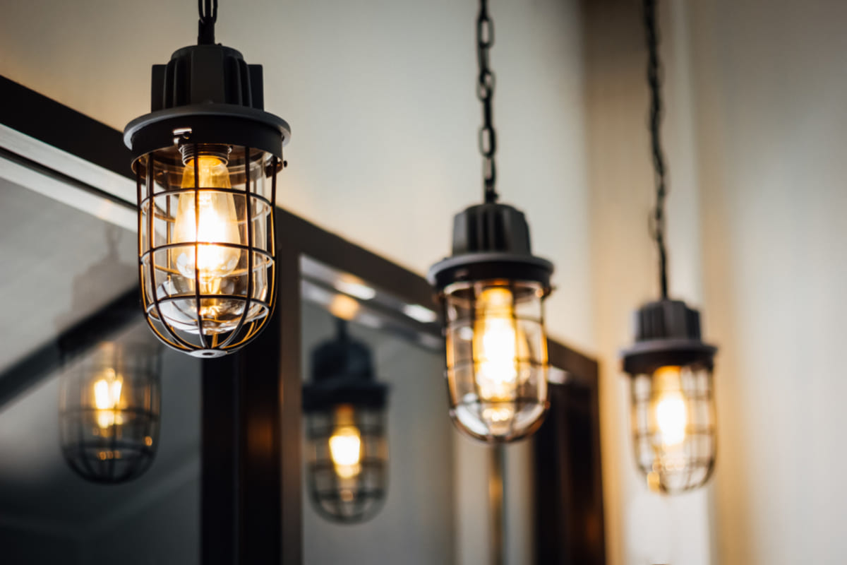 Modern light fixtures, Osprey Property Management upgrade recommendations concept