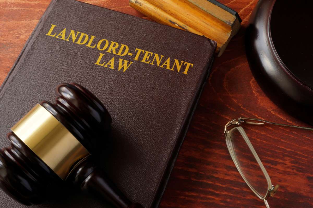 Book with title Tenant Law and gavel